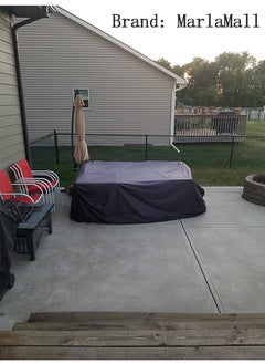 MarlaMall Patio Furniture Cover 170x94x70cm Black 210D  - Image 5