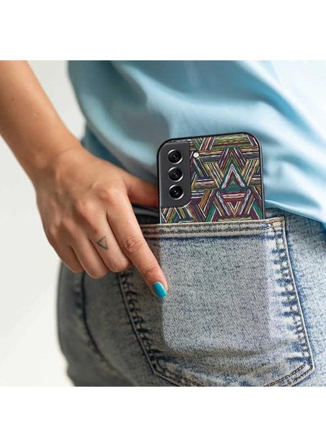erorex - Abstract Print Abs141 Designer Mobile Case Cover With Black Soft Sides For Samsung S21 Fe Multicolor - Image 1