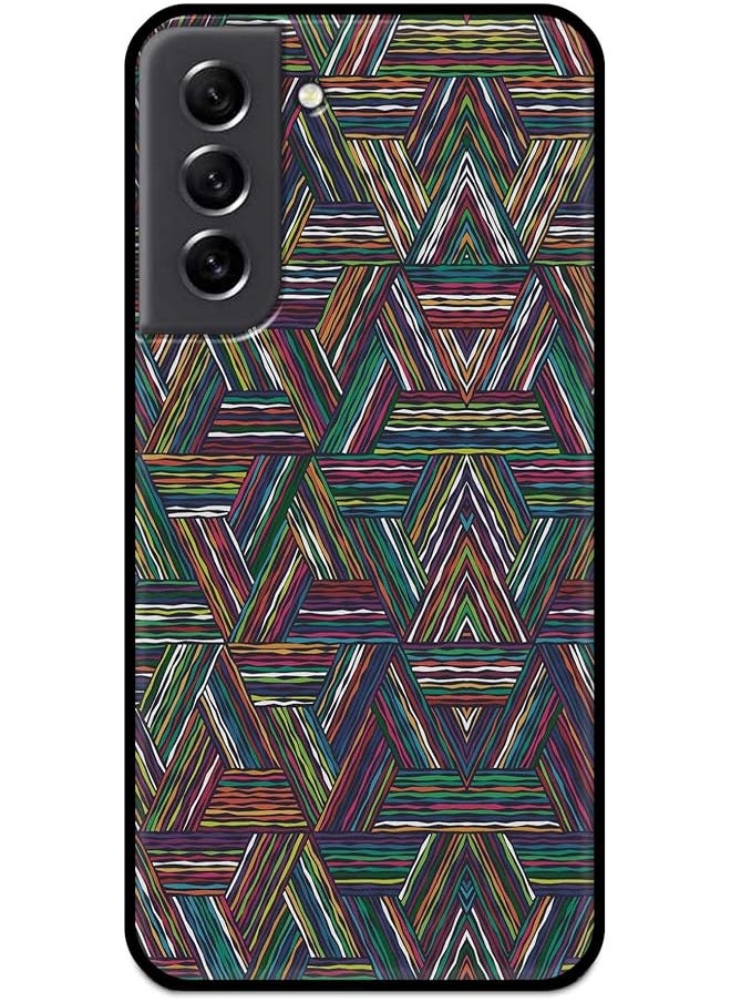 erorex - Abstract Print Abs141 Designer Mobile Case Cover With Black Soft Sides For Samsung S21 Fe Multicolor - Image 1