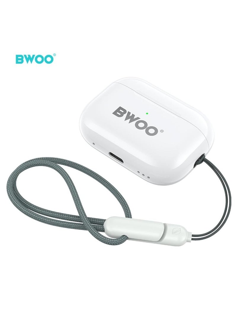 بوو سماعات أذن BWOO BW05 ستيريو لاسلكية حقيقية (TWS) - إلغاء ضوضاء نشط، علبة شحن 300 مللي أمبير/ساعة، سماعات أذن مريحة ذات صوت جهير عميق مع إقران تلقائي وتحكم باللمس - Image 2