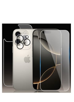 3 in 1 Screen Protector for iPhone 16 Pro Max, Front and Back Tempered Glass Screen Protector, Camera Lens Protector Ultra Thin Bubble Free(6.9 inch)