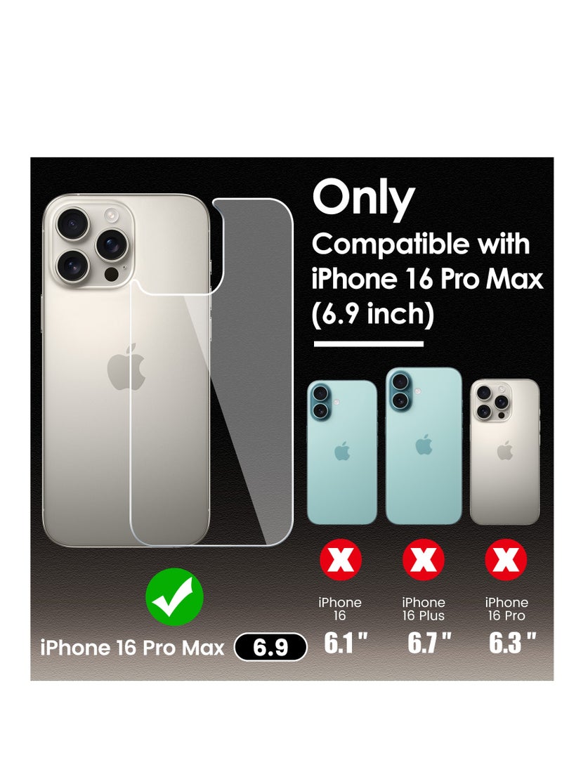Generic - 3 in 1 Screen Protector for iPhone 16 Pro Max, Front and Back Tempered Glass Screen Protector, Camera Lens Protector Ultra Thin Bubble Free(6.9 inch) - Image 1