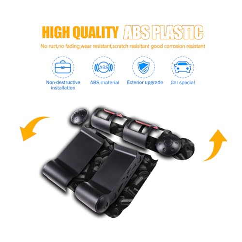 LLKUANG Dashboard Side Air Outlet Frame ABS Car Dashboard Side Air Outlet Frame Decorative Panel for Toyota FJ Cruiser (XJ10) 2007-2022 A/C Air Vent Kit Interior Accessories (Matte black) - Image 3