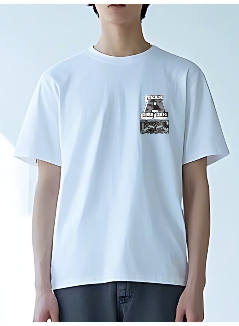 Men's Pure Cotton Breathable Double-Sided Graphic Print T-Shirt - Image 4