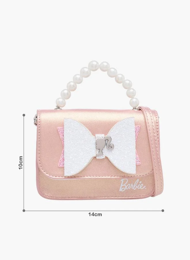 باربي Bow Accent Crossbody Bag with Strap Handle