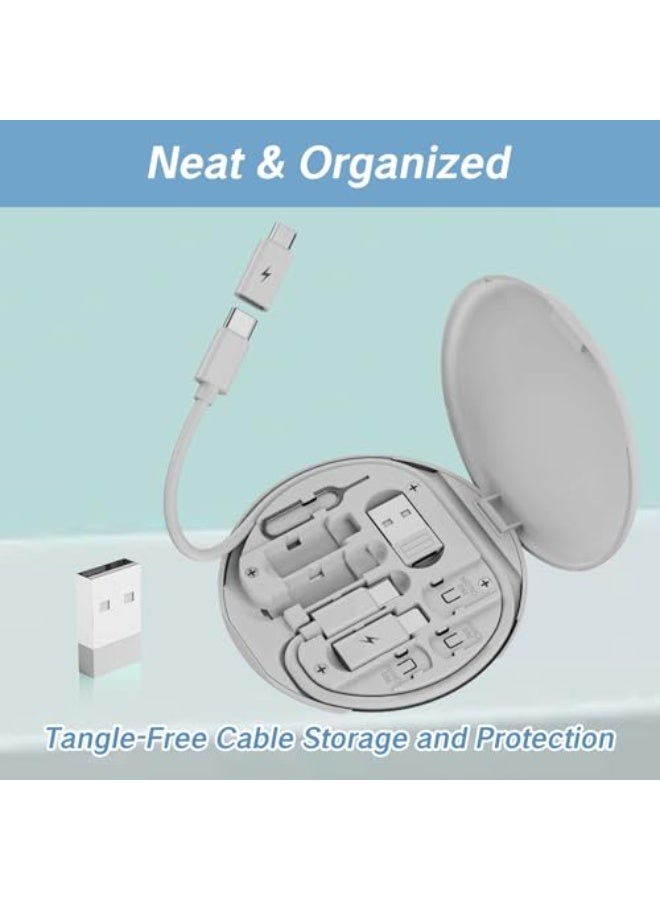 NIBEMINENT Multifunctional Data Cable Storage Box Adaptor for USB-C and Micro-USB Devices Universal Data Transfer Cable  - Image 3