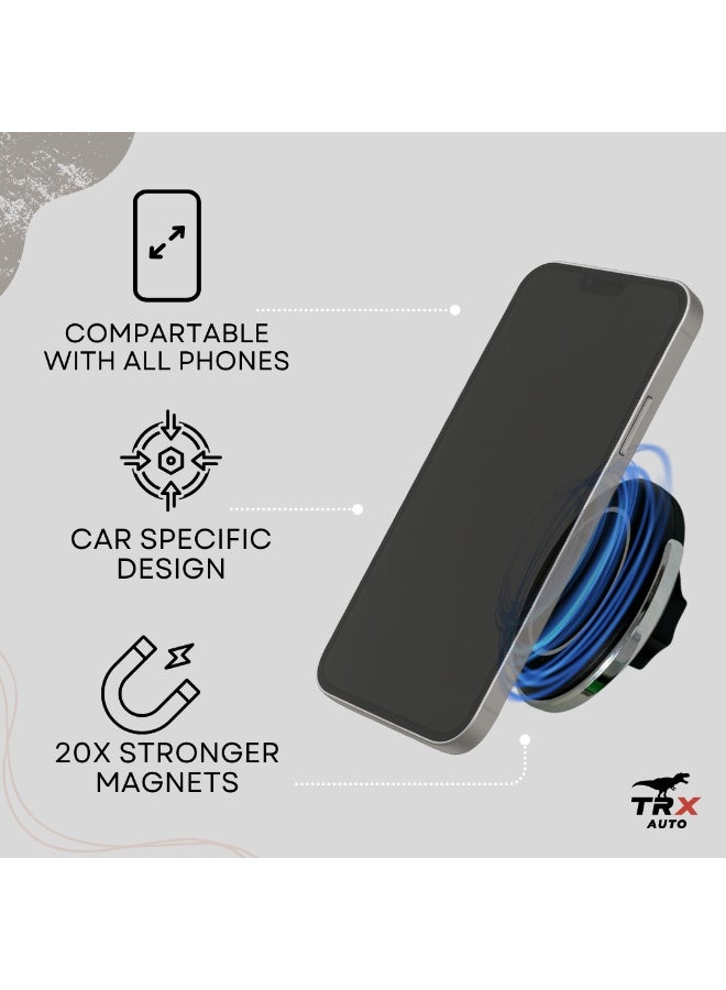  تي ار اكس اوتو حامل هاتف TRX AUTO MagSafe متوافق مع نيسان باترول 2025 | قوس ثابت لشاشة الوسائط المتعددة | قفل مغناطيسي قوي (بدون شحن) | نحيف وآمن ومضاد للاهتزاز | مكيف الهواء ودية - Image 5