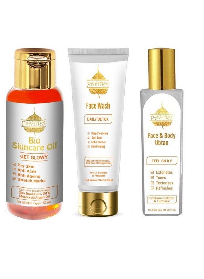 Pavitra+ - Pre Bridal Total Skincare Kit With Antimarks Oil Instant Glow Ubtan And Detox Face Wash1 Pc - Image 1
