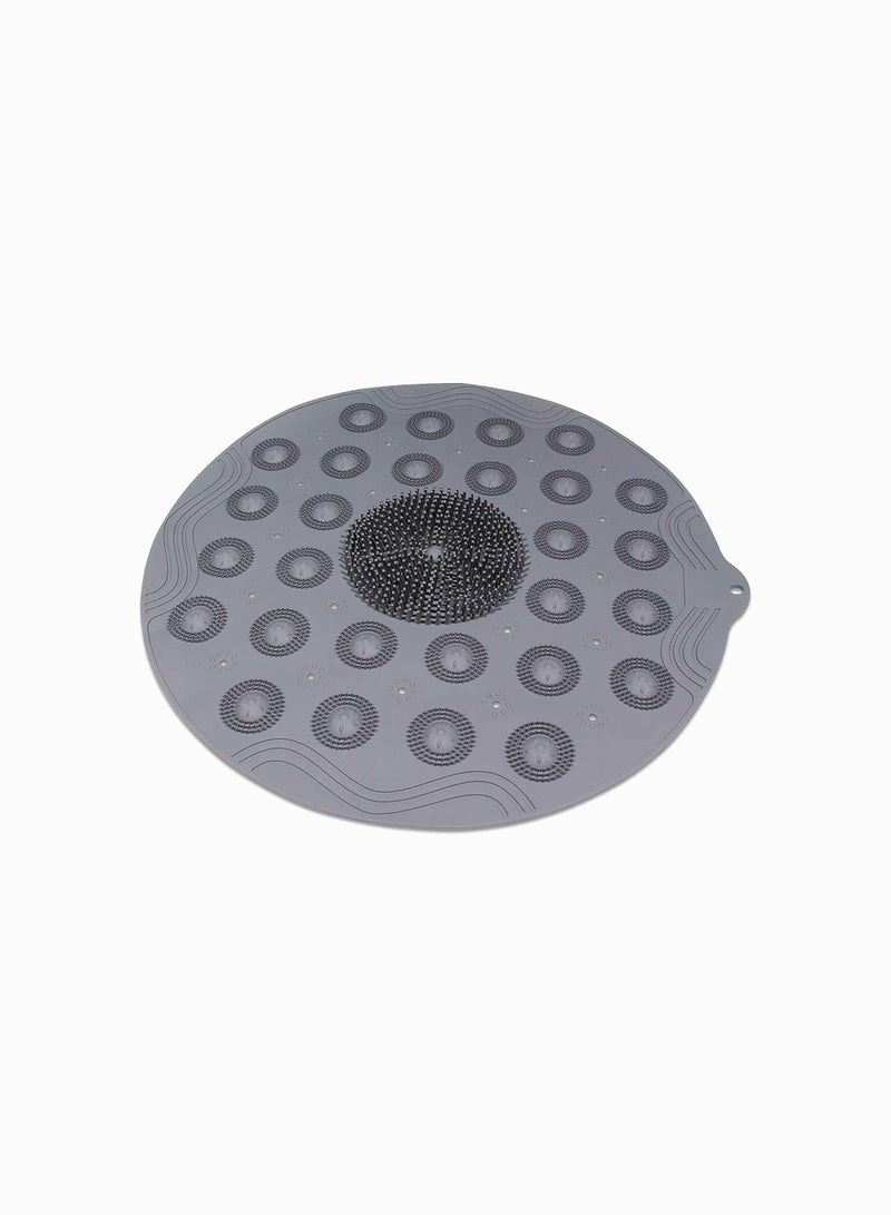 Bathroom Shower Mat, Non Slip Silicone Foot Massage Bath Mat with Suction Cups, Anti Slip Safety Foot Scrubber Pad, Bath Tub Shower Mat Non Slip and Latex Free, Bathtub Mat with Suction Cups - Image 1