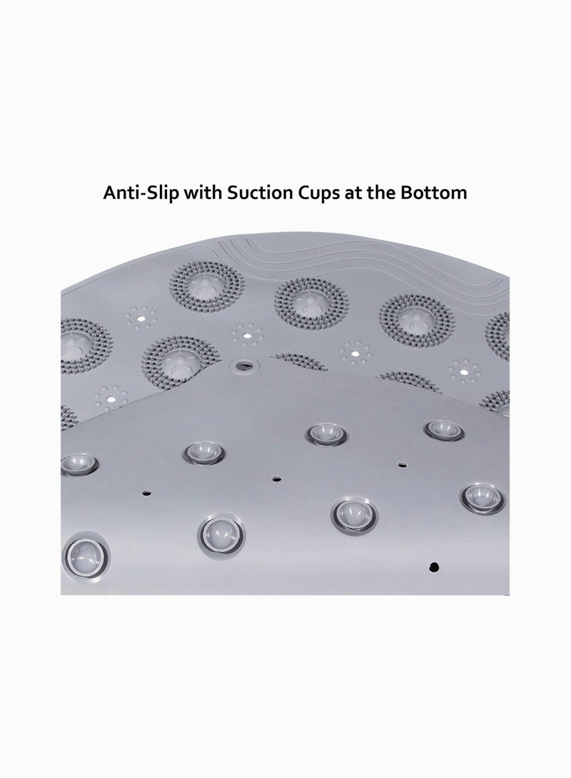 Bathroom Shower Mat, Non Slip Silicone Foot Massage Bath Mat with Suction Cups, Anti Slip Safety Foot Scrubber Pad, Bath Tub Shower Mat Non Slip and Latex Free, Bathtub Mat with Suction Cups - Image 5