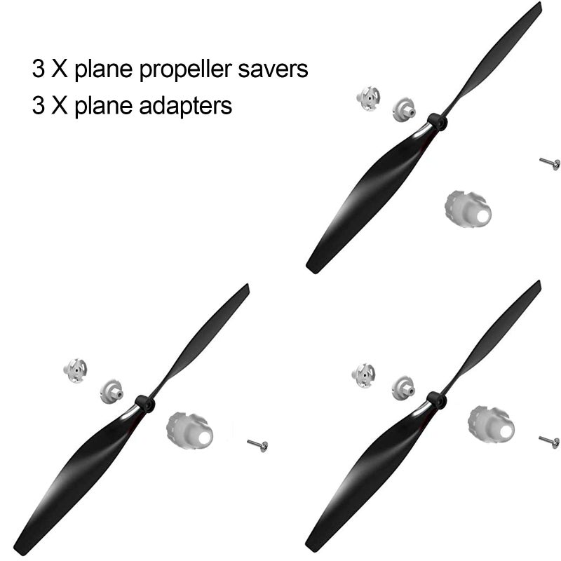 FLYCOLOR 3 Sets F4U Rc Plane Propeller with Propeller Savers and Adapters for VOLANTEXRC 761-8 761-9 T28 Airplane - Image 2