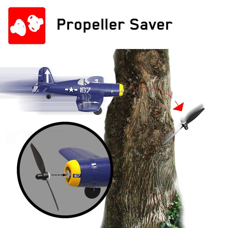 FLYCOLOR 3 Sets F4U Rc Plane Propeller with Propeller Savers and Adapters for VOLANTEXRC 761-8 761-9 T28 Airplane - Image 5