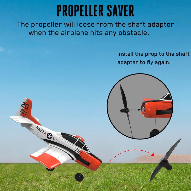 FLYCOLOR 3 Sets F4U Rc Plane Propeller with Propeller Savers and Adapters for VOLANTEXRC 761-8 761-9 T28 Airplane - Image 4