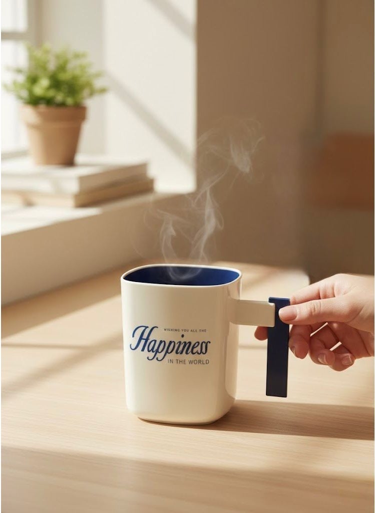 هابينيس كوب قهوة ذكي مانع للانسكاب بمقبض متوازن | كوب بلاستيك عالي الجودة خالٍ من BPA للمشروبات الساخنة والباردة | آمن للأطفال، للاستخدام المنزلي والمكتبي بتصميم فريد وعصري - Image 5