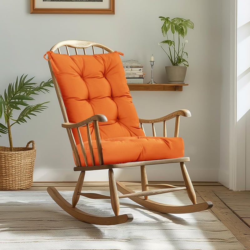 mudilun Rocking Chair Cushion Non-Slip Tufted Indoor/Outdoor Rocking Chair Cushions 80% Water Proof with Straps for Living Room Baby Room Garden High Back Rocking Chair Pads - Image 3