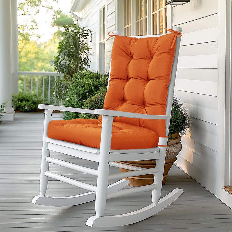 mudilun Rocking Chair Cushion Non-Slip Tufted Indoor/Outdoor Rocking Chair Cushions 80% Water Proof with Straps for Living Room Baby Room Garden High Back Rocking Chair Pads - Image 1