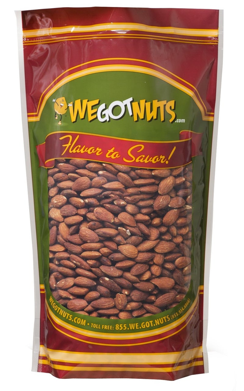 We Got Nuts® Roasted Unsalted Almonds - Packed Fresh in Resealable Bag (32oz - 2 Pound Bag - Image 1