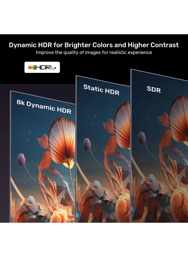 UNITEK كابل USB-C إلى DisplayPort ثنائي الاتجاه 8K – 8K@60Hz، HDR، HDCP 2.3، توصيل وتشغيل، موصل بدون قفل، مقاوم للتآكل، تصميم متين بطول 1.8 متر - Image 5