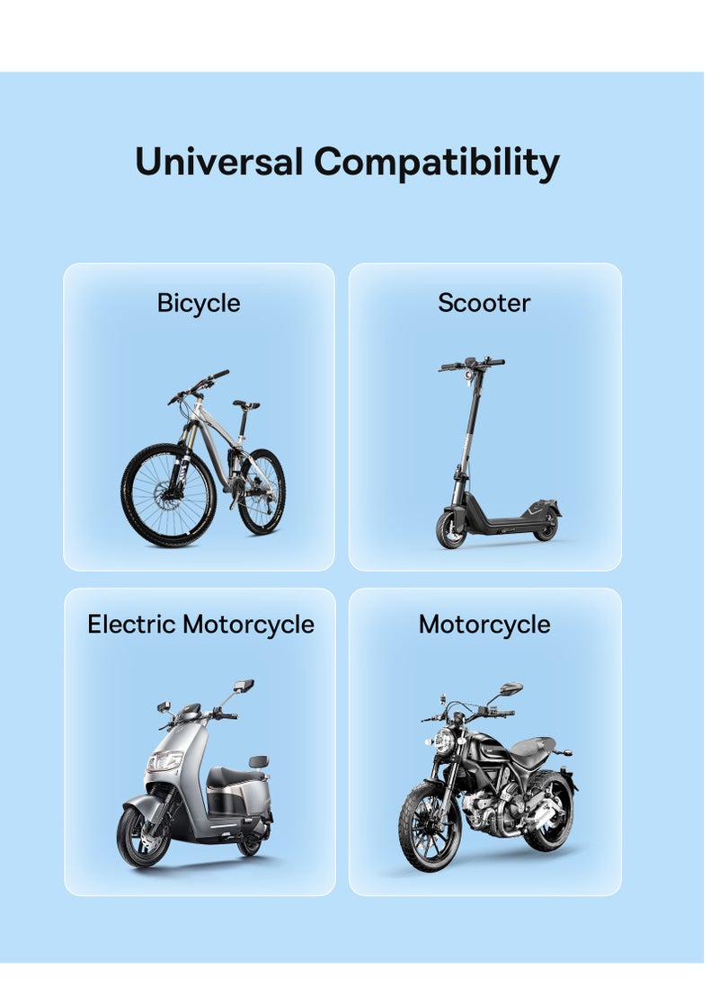 Baseus - 2-in-1 Bike Phone Mount with Snap-On Design, Stable & Secure, Dual-Use Bike Mount & Ring Stand, Universal Handlebar Phone Holder for E-Bikes, E-Scooters, and Motorcycles, Compatible with Cell Phones & GPS Devices, Fits 20mm-35mm Handlebars, Stick-On Design, Durable Zinc Alloy Construction, Versatile and Reliable for All Riding Conditions - Image 1
