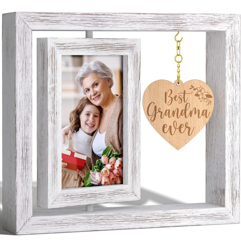 Tiblue Mothers Day Gift For Grandma from Granddaughter Grandson Grandkids Grandma Gift Grandma Picture Frame for 4x6 Photo Grandma and Me Nana Gigi Gifts for Grandma Birthday Gifts Tabletop 