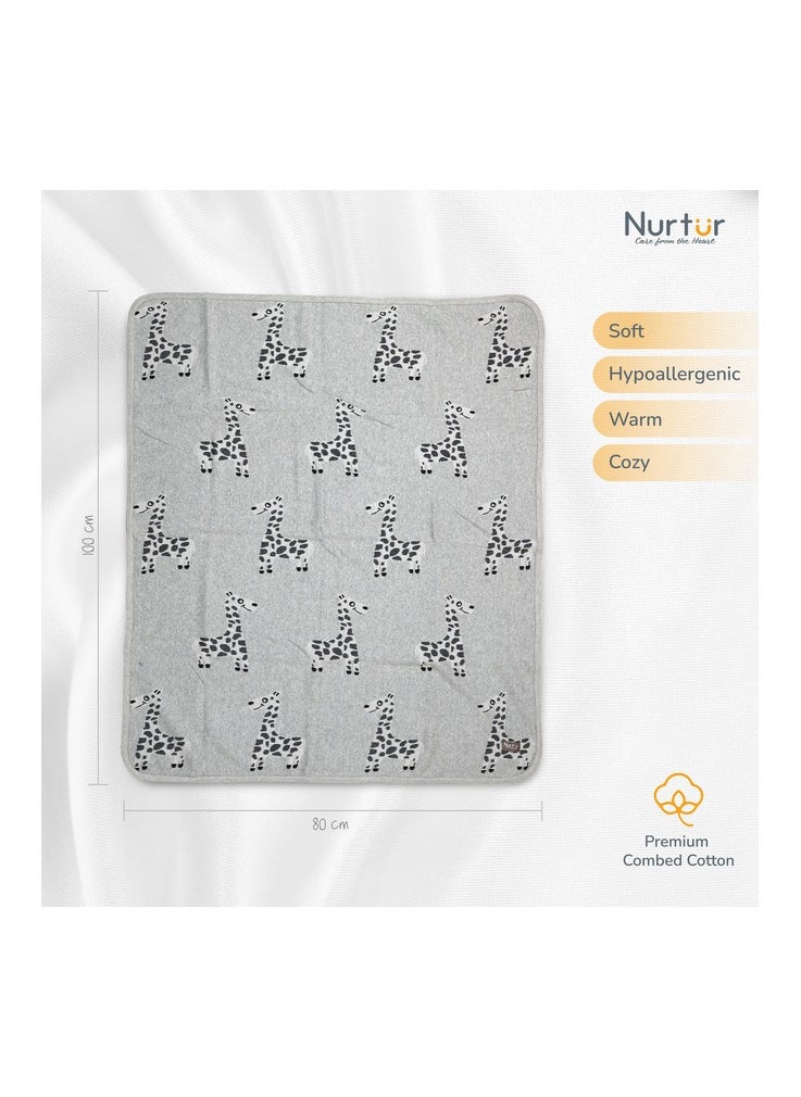Nurtur Soft Baby Blankets for Boys & Girls Blankets Unisex for Baby 100% Combed Cotton Soft Lightweight  Official Nurtur Product  TRHA24220  - Image 1