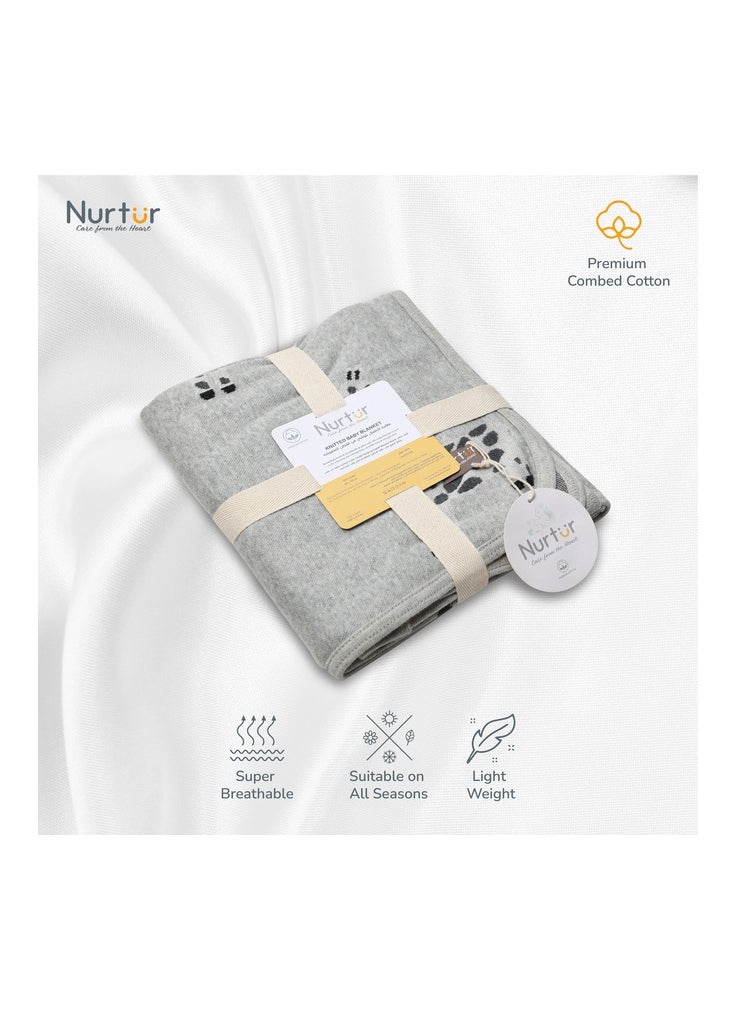 Nurtur Soft Baby Blankets for Boys & Girls Blankets Unisex for Baby 100% Combed Cotton Soft Lightweight  Official Nurtur Product  TRHA24220  - Image 3