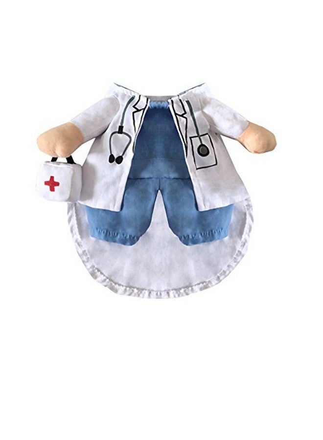 Mikayoo Dog Doctor Costume (L, White/Blue, Polyester) - Halloween Special, Unisex, Lightweight, Hand Wash Only, Turtle Neck, Zipper - Image 3