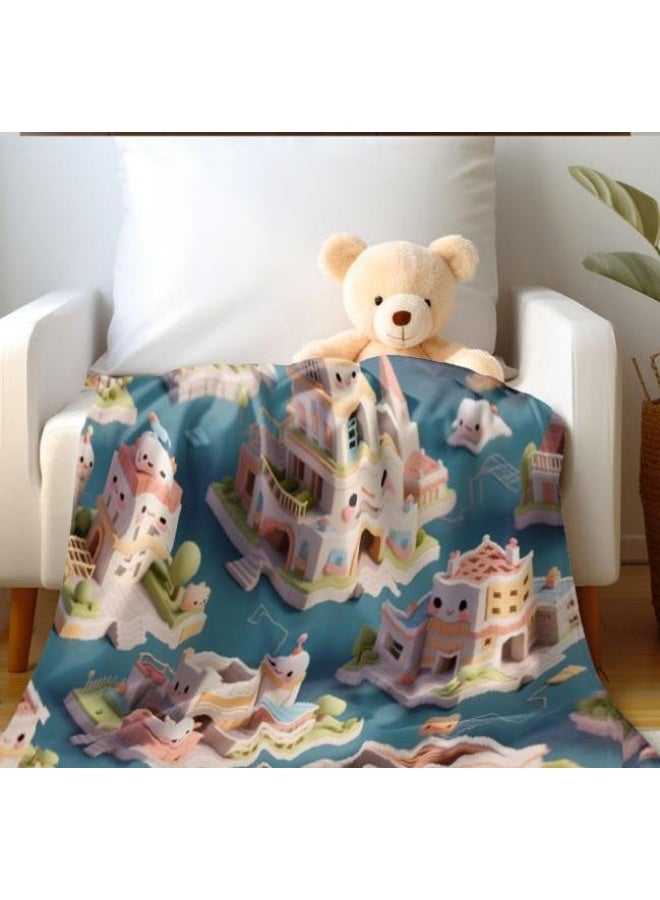 general Baby and children's cartoon flannel thin blanket (warm and comfortable, suitable for sleep, game use) 70cm*100cm - 609 - Image 5