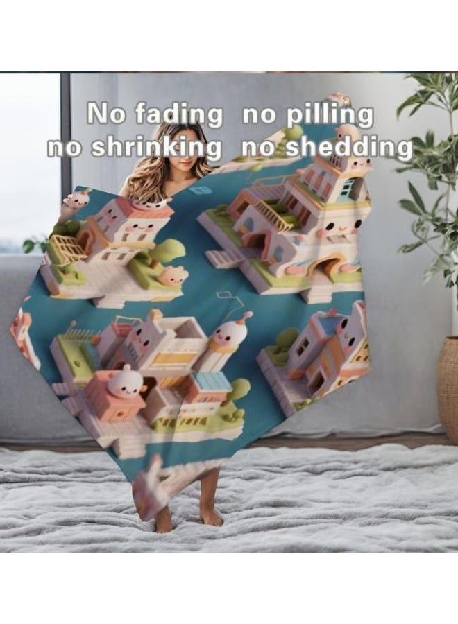 general Baby and children's cartoon flannel thin blanket (warm and comfortable, suitable for sleep, game use) 70cm*100cm - 609 - Image 1