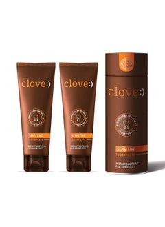 CLOVE Clove Sensitive Toothpaste | reduce Senstivity | Dual Action toothpaste For Sensitivty & Bad Breath | Strengthens Enamel | Triclosan Free | Paraben Free | Peroxide free | Mint, Pack of 2 (200g)  - Image 1