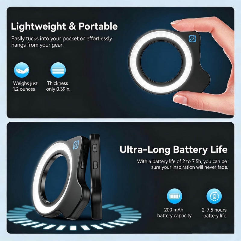 APEXEL 10-20X Macro Lens for iPhone & Android Phones | HD Photography Lens Kit with Universal Clip & 45-Mode Fill Light | Capture Still Life Close-Ups, Insects, Plants, Jewelry, Food & Small Objects - Image 4