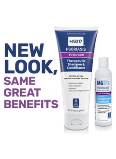 MG217 Psoriasis Shampoo And Conditioner With Salicylic Acid, Therapeutic Scalp Treatment, Softens, Lifts, Removes Scaling, Psoriasis Scalp Treatment, Salicylic Acid Shampoo And Conditioner, 8Floz Tube  - Image 2