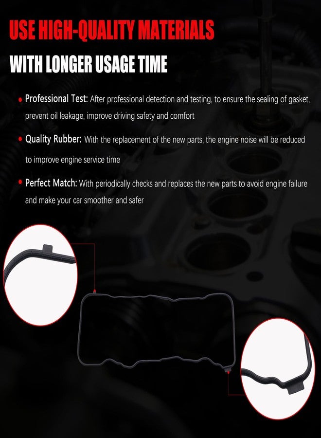 AUCERAMIC VS50741R Engine Valve Cover Gasket Set Fit for 2006-2015 Honda Civic 2016-2017 HR-V 2013-2015 Acura ILX 1.8L 2.0L L4 12341RNAA01 - Image 4