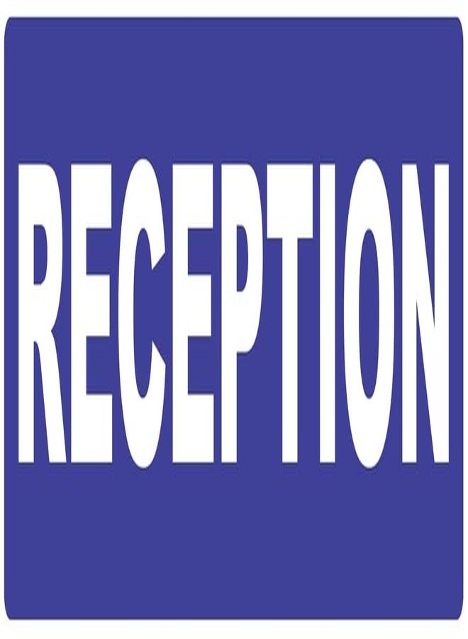 VAAIMAI Reception Foam Board Sticker Sign Board 12X4 Inch Vinyl UV Laminated Waterproof Blue, Pack of 1 - Image 1