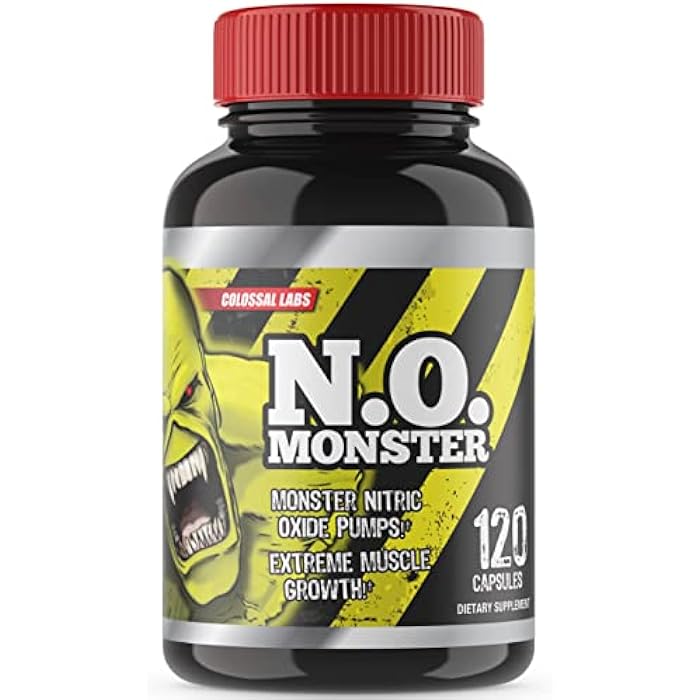 Goliath Labs N.O. Monster Nitric Oxide Booster with L-Arginine – Extreme Pumps for Strength, Muscle Growth, Pre-Workout Support – Boost Energy, Stamina & Endurance – 120 Capsules, Made in The USA - Image 1