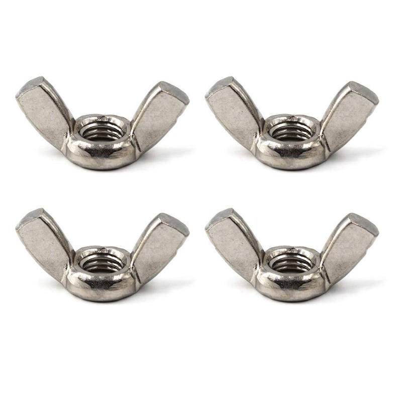 SeeRaphee M12(1/2") 304 Stainless Steel Butterfly Wing Nut Set DIN315 Hand Twist Tighten Hardware Nut Fasteners Parts(4PCS) - Image 1