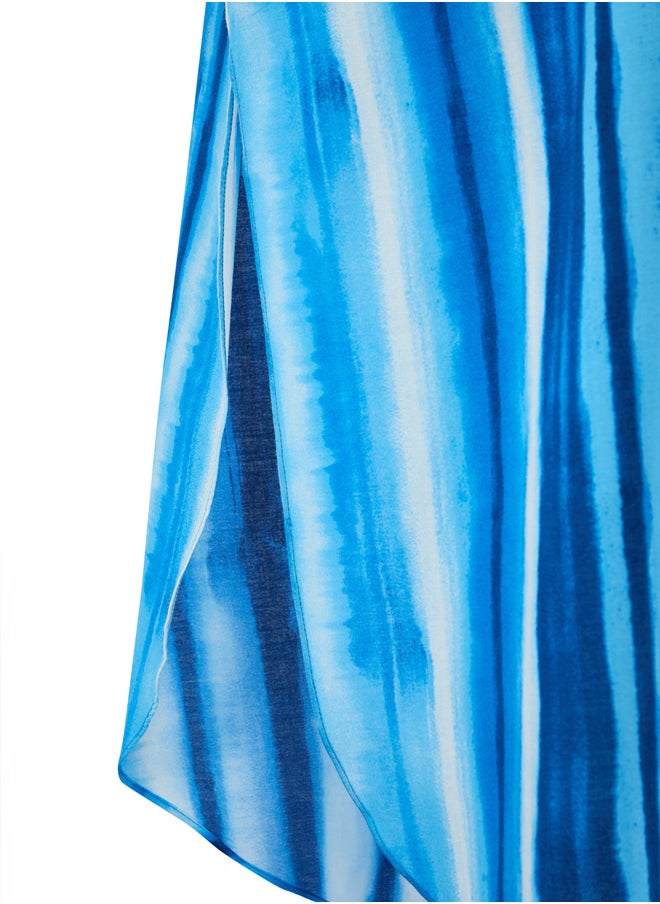 trendyol - Multicolored Abstract Regular Maxi Woven 100% Cotton Dress - Image 1