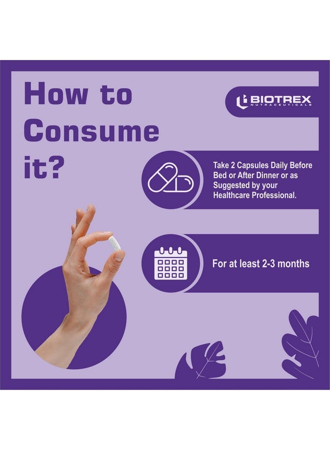 Biotrex Nutraceuticals Trio Magnesium Complex Enriched With Magnesium L- Threonate, Aquamin Citrate & Magnesium Glycinate, Highly Bioavailable Forms of Magnesium, Supports Healthy Nerve & Brain Health, Supports Healthy Sleep - 60 Veg Capsules - Image 5