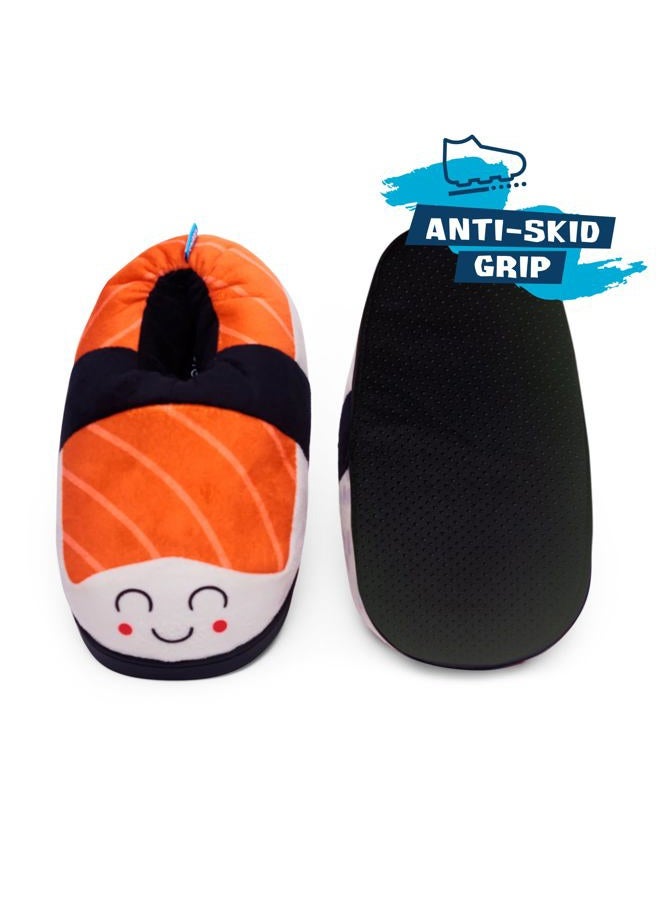 Coddies Sushi “Shoe-shi” Slippers | Novelty Shoes for Indoor & Outdoor Use | Ultimate Men, Women & Children Sizes S,M,L, Brown, 6-9.5 Women/4-7.5 Men - Image 5