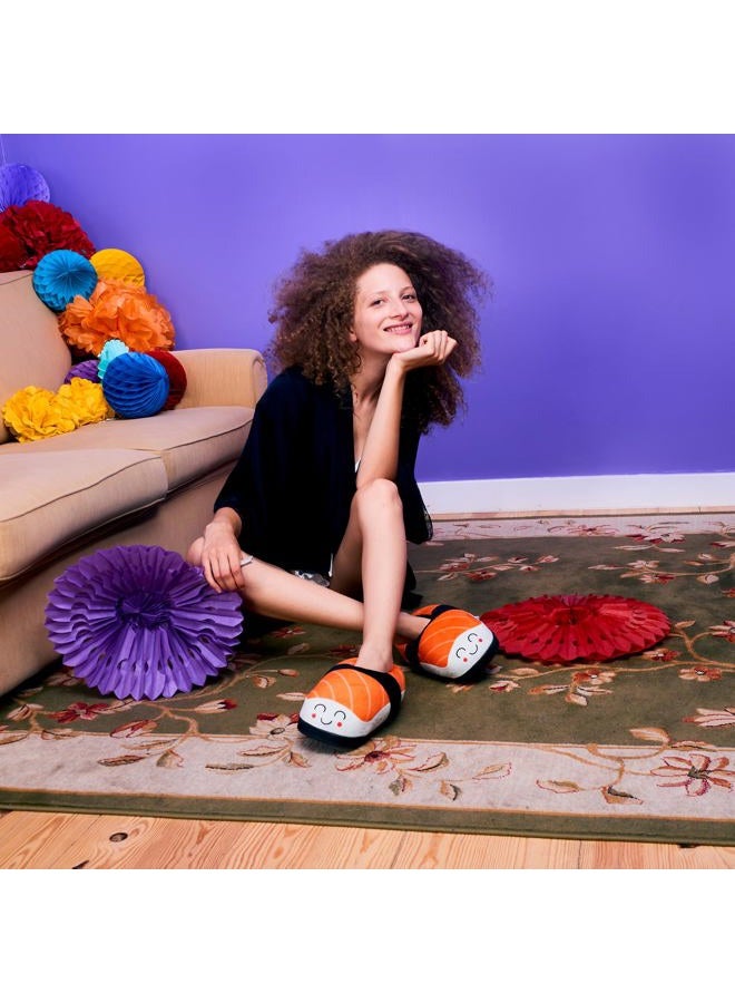 Coddies Sushi “Shoe-shi” Slippers | Novelty Shoes for Indoor & Outdoor Use | Ultimate Men, Women & Children Sizes S,M,L, Brown, 6-9.5 Women/4-7.5 Men - Image 3
