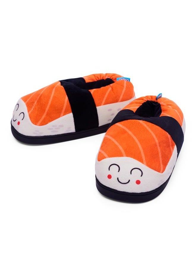 Coddies Sushi “Shoe-shi” Slippers | Novelty Shoes for Indoor & Outdoor Use | Ultimate Men, Women & Children Sizes S,M,L, Brown, 6-9.5 Women/4-7.5 Men - Image 1
