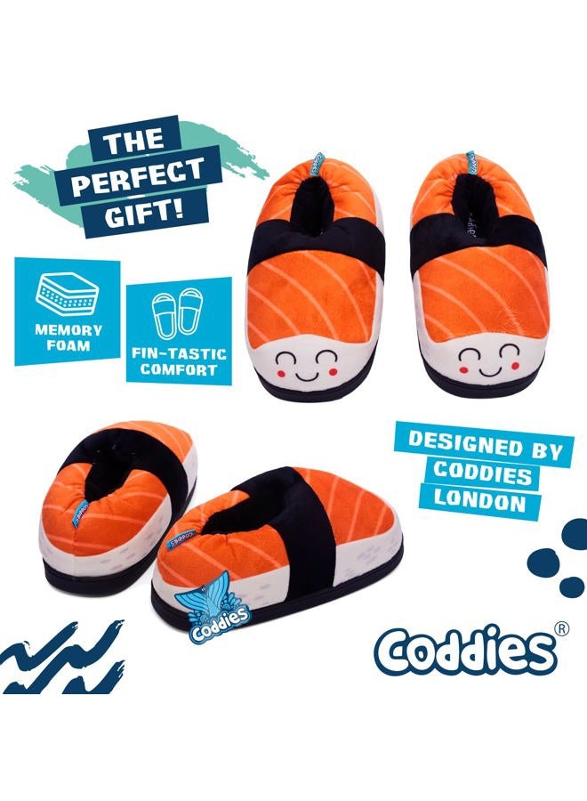 Coddies Sushi “Shoe-shi” Slippers | Novelty Shoes for Indoor & Outdoor Use | Ultimate Men, Women & Children Sizes S,M,L, Brown, 6-9.5 Women/4-7.5 Men - Image 4
