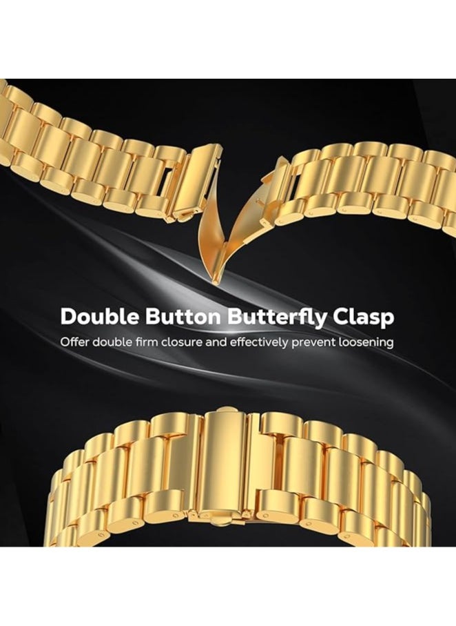Generic - Metal Band Compatible with Samsung Galaxy Watch Ultra Bands 47mm (2024) for Men Women, Stainless Steel Replacement Watch Strap for Samsung Galaxy Watch 7 Ultra Band (Gold) - Image 1