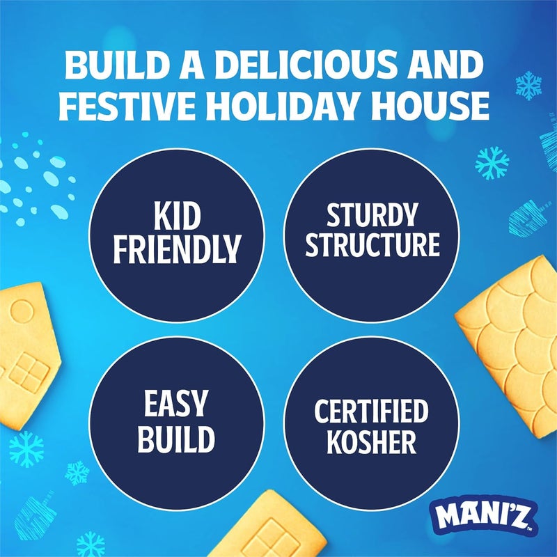 MANISCHEWITZ Do-It-Yourself Chanukah House Cookie Decorating Kit By , Easy Build Tray Included, Nut Free, Fun Hanukkah Activity for the Whole Family! - Image 5