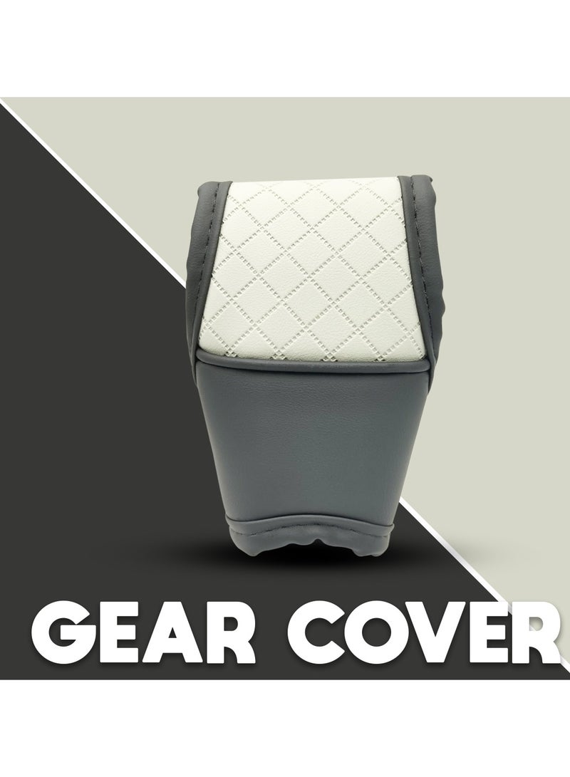 Roca Gear knob Cover High Grade PU Leather For Automatic Car Gear Shift knob Cover Premium Quality - Image 1