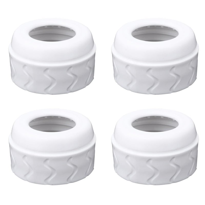 PEUTIER 4pcs Bottle Nipple Collars Rings Compatible with Dr Browns Narrow Plastic  Glass Bottles Bottles 4oz  8oz No Leak or Spills Replacement Bottle Nipple Ring Collars Baby Feeding Accessories - Image 1