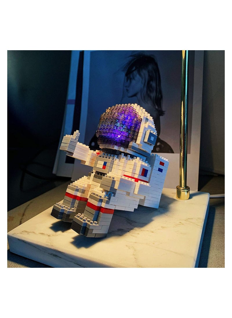 Y&D - Astronaut Mini Building Blocks, Micro Blocks Cool Small Toys with Led Lighting Kit, Block Model Set Gift for Kids or Adults, Space Toy Puzzle Assembling Toys(1008 Pieces) - Image 1