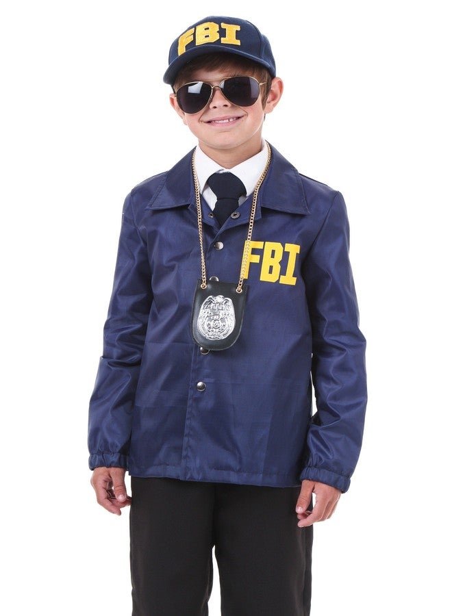 Fun Costumes Kid's FBI Costume, Navy Federal Agent Jacket, Child Investigator Outfit For Halloween & Play Pretend Small Bundle - Image 2