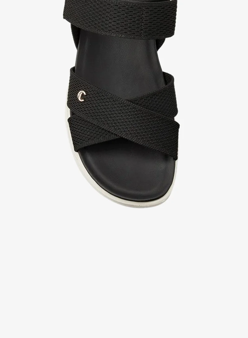 Le Confort BLACK Women Cross Strap Flyknit Sandals for Women | Best Price UAE