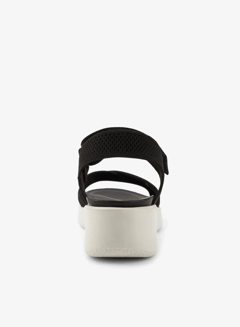 Le Confort BLACK Women Cross Strap Flyknit Sandals for Women | Best Price UAE